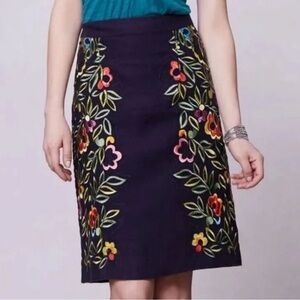 Anthropologie linen skirt